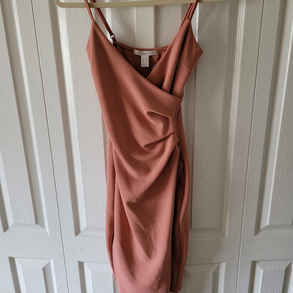 Pink body con dress